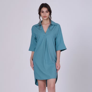 Cotton minimalist shirt dress