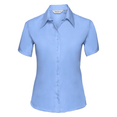 Russell Collection Womens/Ladies Ultimate Non-Iron Short-Sleeved Shirt (Bright Sky)