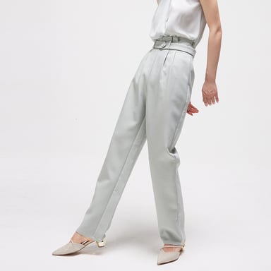 Belted carrot pants
