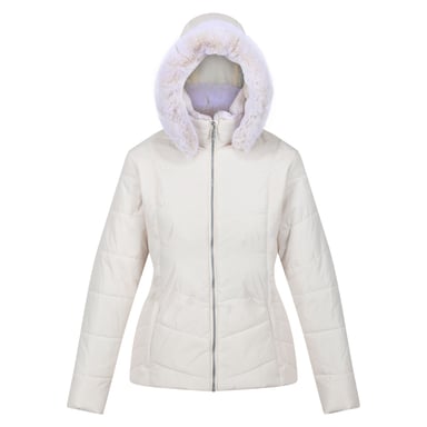Regatta Womens/Ladies Wildrose Baffled Padded Hooded Jacket (Light Vanilla)