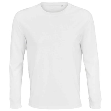 SOLS Unisex Adult Pioneer Organic Cotton Long-Sleeved T-Shirt (White)