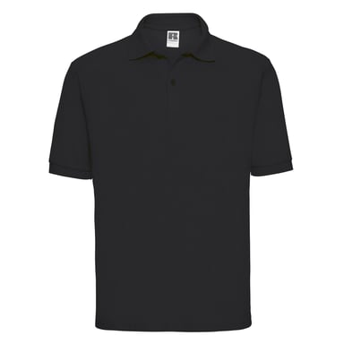 Russell Mens Polycotton Pique Polo Shirt (Black)