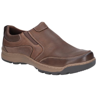 Hush Puppies Mens Jasper Slip On Leather Shoes (Brown)