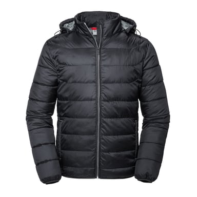 Russell Mens Nano Hooded Padded Jacket (Black)