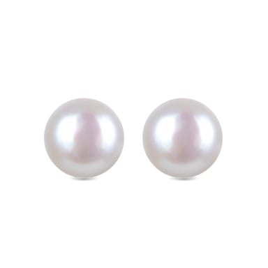 Pendientes Luxenter, básico de plata de ley 925 y perla blanca con acabado en baño de rodio