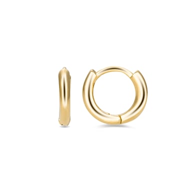 Pendientes de Aros Luxenter, ricbeorn de plata de ley 925 con acabado en baño de oro amarillo de 18 quilates