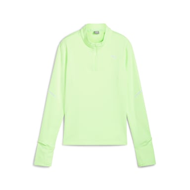 PUMA RUN Womens Grid Fleece Half-Zip Top