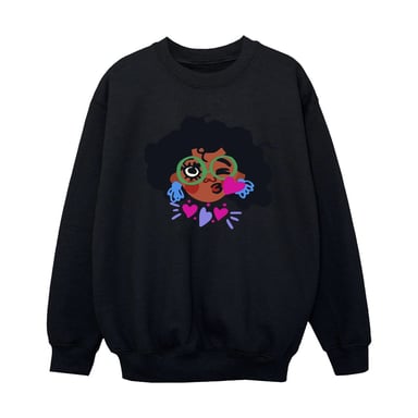 Disney Girls Encanto Mirabel Kiss Sweatshirt (Black)