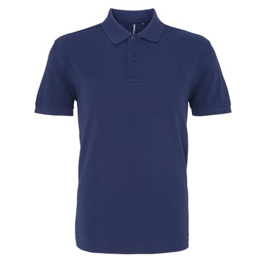 Asquith & Fox Mens Plain Short Sleeve Polo Shirt (Denim)