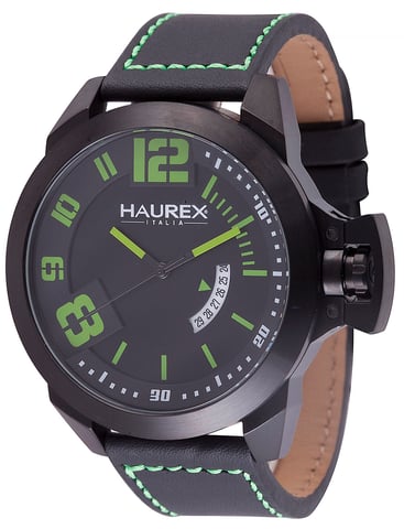 Haurex italy:reloj tormenta con esfera negra/verde