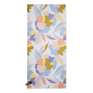 Regatta Abstract Floral Microfibre Beach Towel (Blue/Pink)