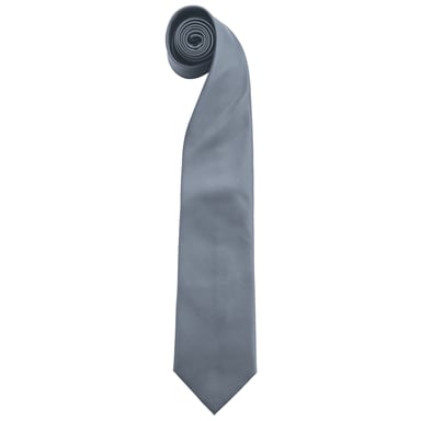 Premier Mens “Colours” Plain Fashion / Business Tie (Pack of 2) (Grey)