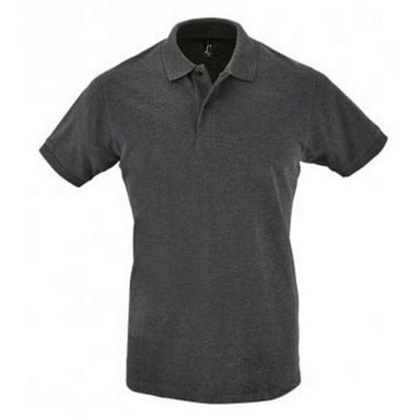 SOLS Mens Perfect Pique Short Sleeve Polo Shirt (Charcoal Marl)