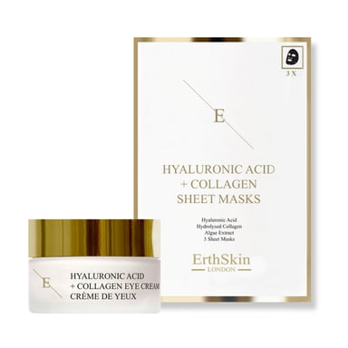 Mascarilla Ácido Hialurónico y Colágeno - 3 hojas + Crema Contorno de Ojos Ácido Hialurónico + Colágeno Pro Age 30ml