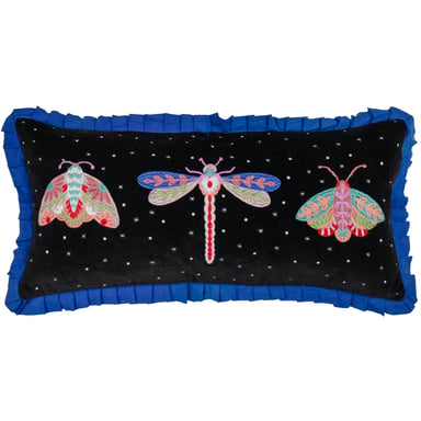 Wylder Darkling Beetles Embroidered Velvet Cushion Cover