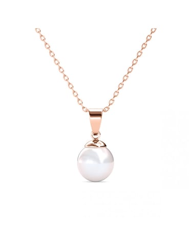 Colgantes de Perlas de Luna Llena - Oro Rosa y Cristal