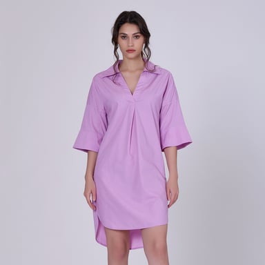 Cotton minimalist shirt dress