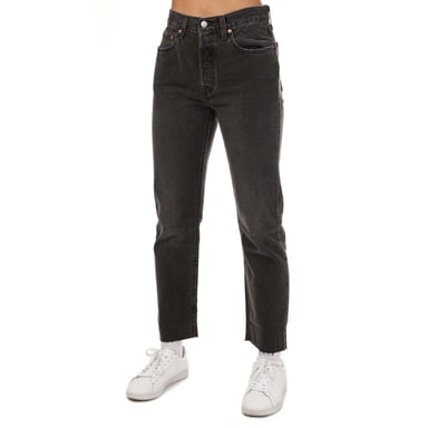 Women's Levis 501 Crop Get Off My Cloud Jeans in Black