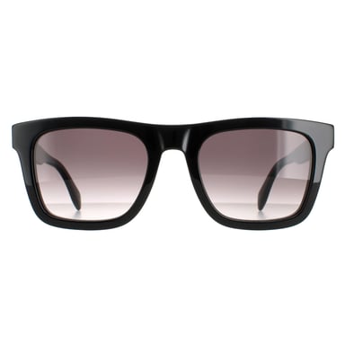 Alexander McQueen Cuadrado Hombre Negro Brillante Gris Gradiente AM0301s