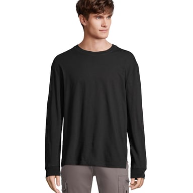 SOLS Unisex Adult Pioneer Long-Sleeved T-Shirt (Deep Black)