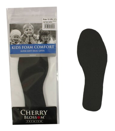 Cherry Blossom Childrens Insoles Foam Shoe Care  grey