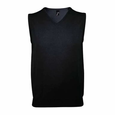 SOLS Unisex Adult Gentlemen Knitted Sleeveless Sweater Vest (Black)