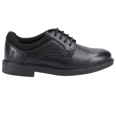 Hush Puppies Boys Tommy Leather School Shoes (Black)