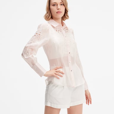 Embroidered Organza blouse