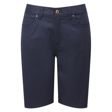 Premier Womens/Ladies Chino Shorts (Navy)