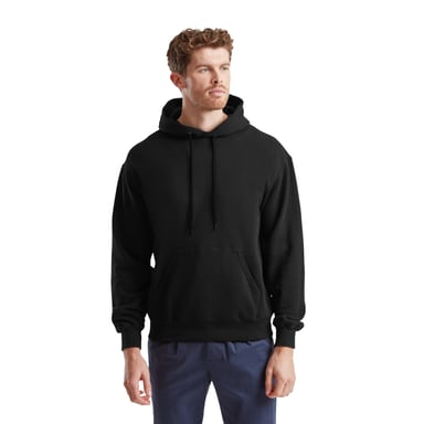 Fruit of the Loom Mens Cotton Hoodie (Black)