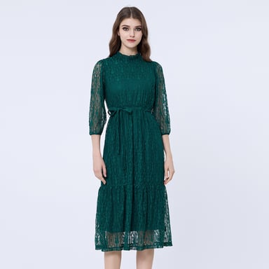 Fit-and-flare lace dress