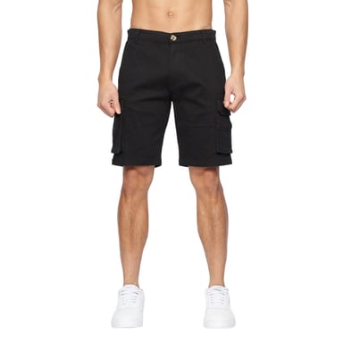 Crosshatch Mens Frentons Cargo Shorts (Black)