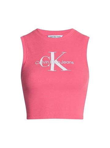 Camiseta sin mangas clásica con logotipo frontal de Calvin Klein para mujer