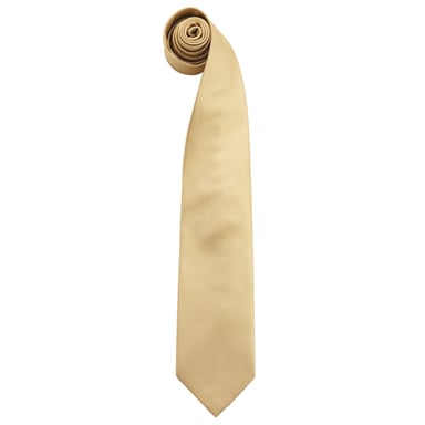 Premier Mens “Colours” Plain Fashion / Business Tie (Gold)