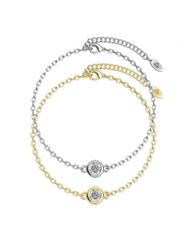 Pulseras con piedras de nacimiento - Plata, oro y cristal