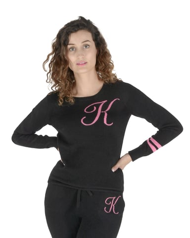 Crown Of Edinburgh Pull Ras Du Cou En Cachemire Stockbridge Noir K