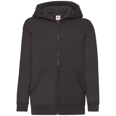 Fruit Of The Loom Childrens/Kids Hooded Sweatshirt (Black)