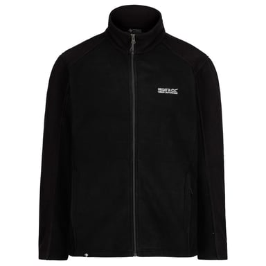 Regatta Great Outdoors Mens Hedman II Two Tone Full Zip Fleece Jacket (Black/Black)