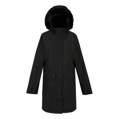 Regatta Womens/Ladies Faux Fur Trim Parka (Black)