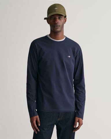 GANT Mens Regular Fit Long Sleeve Shield Logo T-Shirt