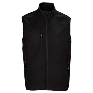SOLS Mens Falcon Softshell Recycled Body Warmer (Black)