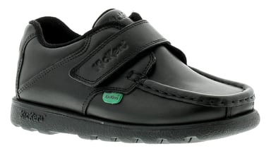 New Boys/Childrens Black Kickers Fragma3 Touch Fastening School Shoes.