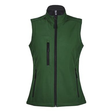 SOLS Womens/Ladies Rallye Soft Shell Bodywarmer Jacket (Bottle Green)