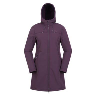 Mountain Warehouse Womens/Ladies Fern Longline Soft Shell Jacket (Purple)