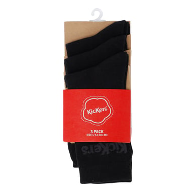Kickers 3 PK Black Socks