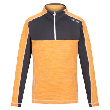 Regatta Childrens/Kids Hewley Recycled Half Zip Fleece Top (Apricot Crush/Seal Grey)