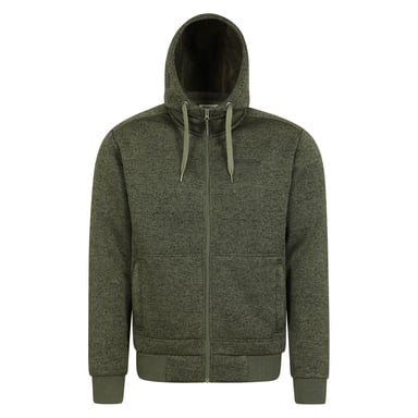 Mountain Warehouse Mens Nevis II Faux Fur Hoodie (Green)