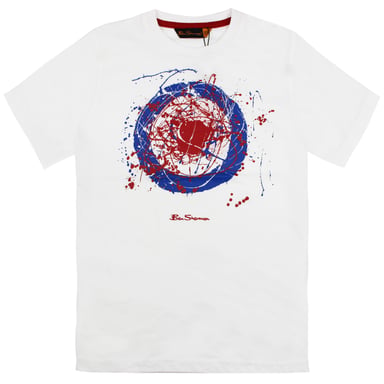 Camiseta blanca Ben Sherman Target Print Kids