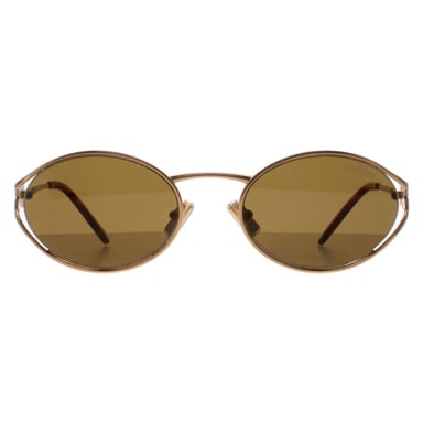 Gafas de sol Miu Miu Oval para mujer en bronce dorado y marrón oscuro MU52YS