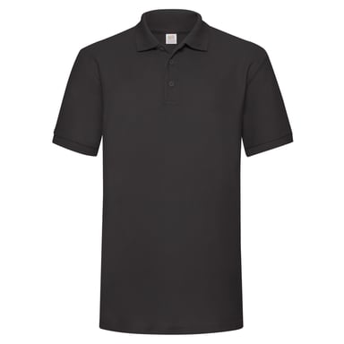Fruit of the Loom Mens 65/35 Heavyweight Polo Shirt (Black)